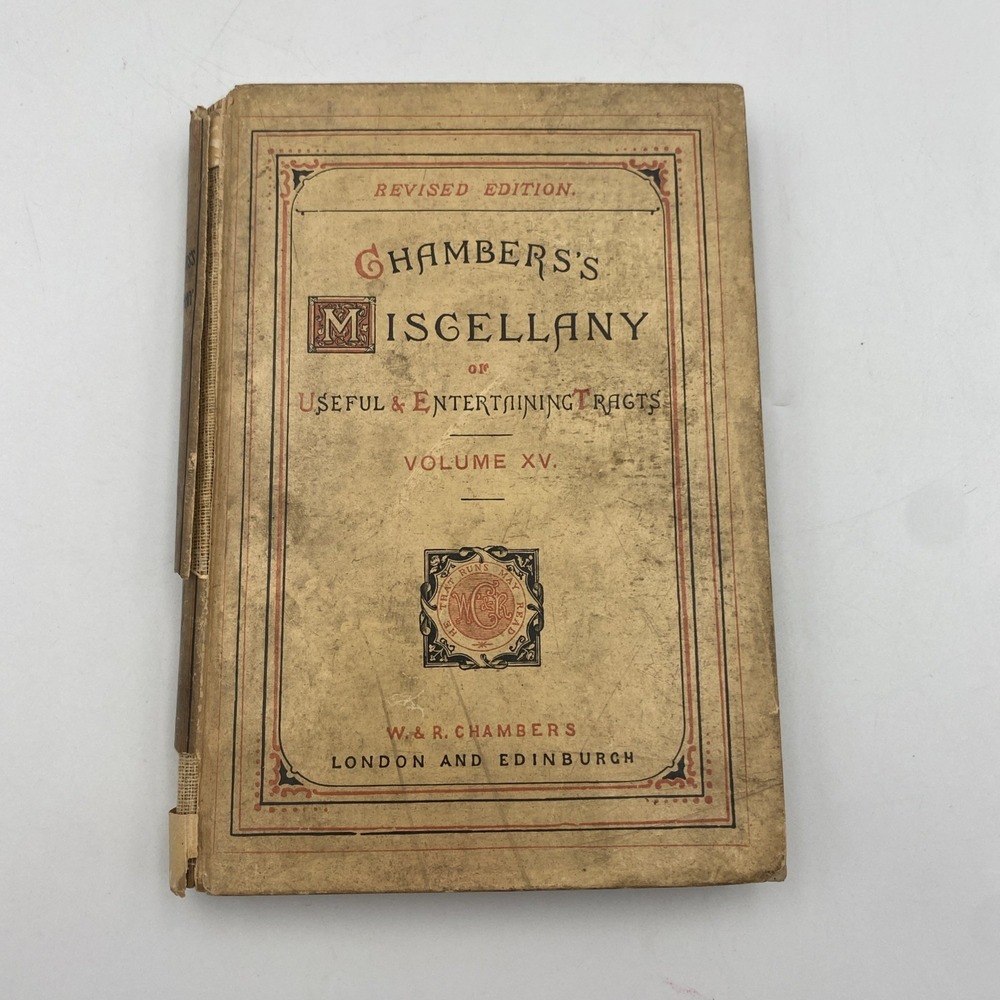 Antique Chambers's Miscellany of Instructive & Entertaining Tracts Vol XV 1871